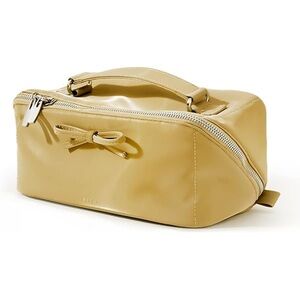 NEW EACHY Travel Makeup Bag: Large Capacity, Waterproof PU Leather in Yellow